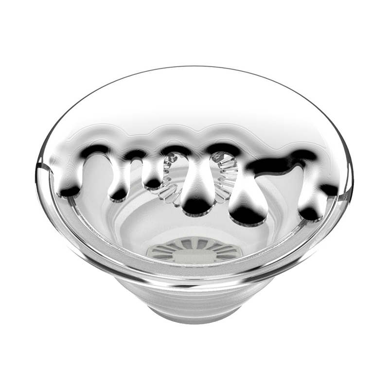 PopGrip Chrome Drip Silver