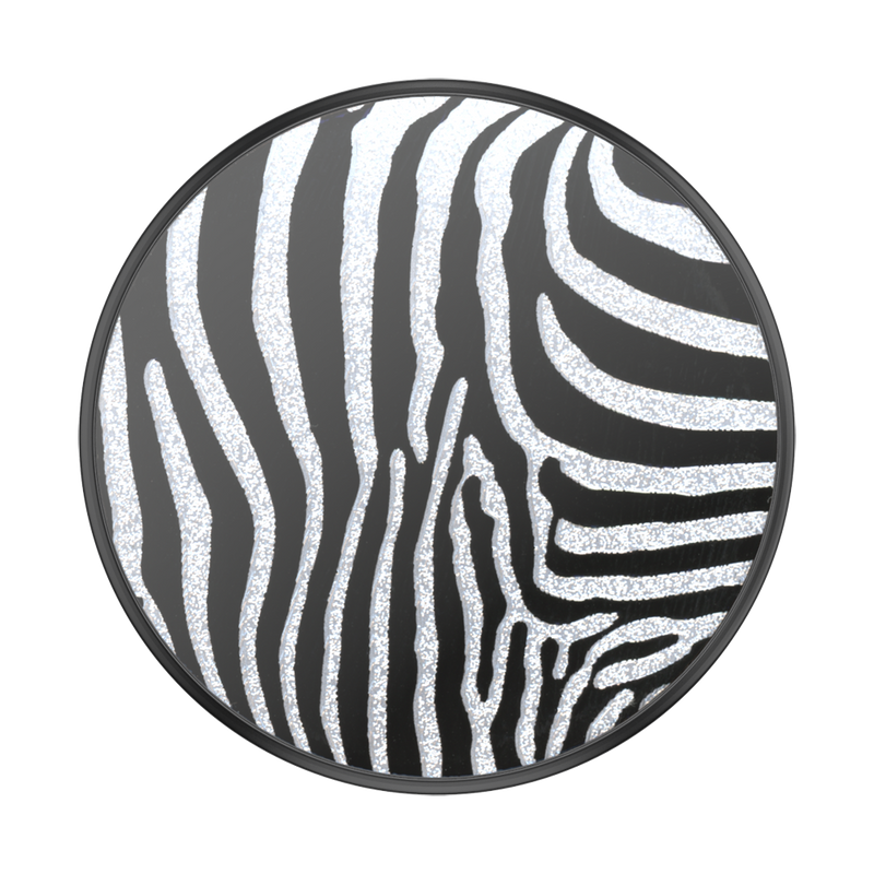 PopGrip Embossed Metal Zebra