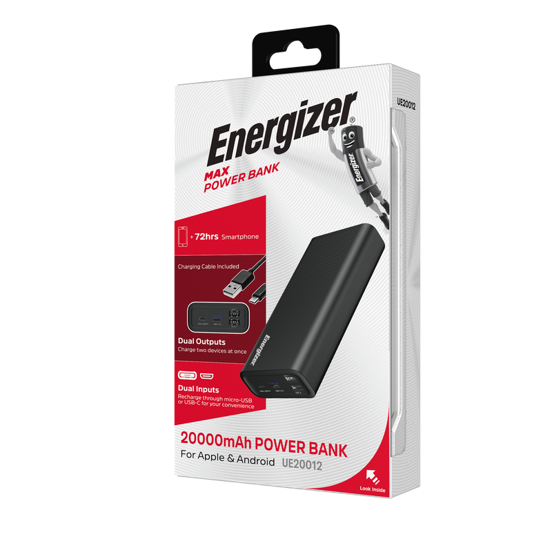 Batería Cargador Portátil Energizer 20.000 mAh